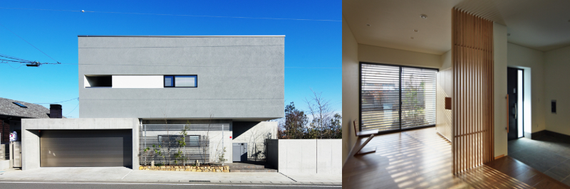 雑木の庭のある混構造の住まい